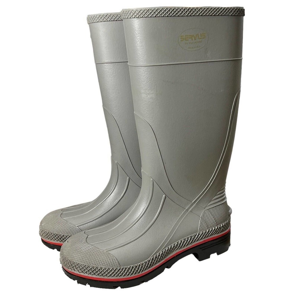 Servus MAX 15" PVC Chemical-Resistant Soft Toe Women's Work Boots Grey Size 7